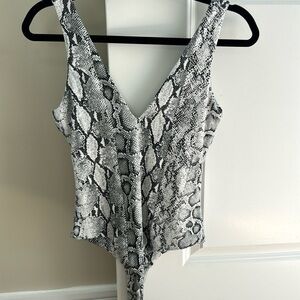 Super soft snakeskin bodysuit